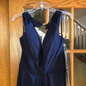 Mori Lee 21598 Navy Blue Dress size 14